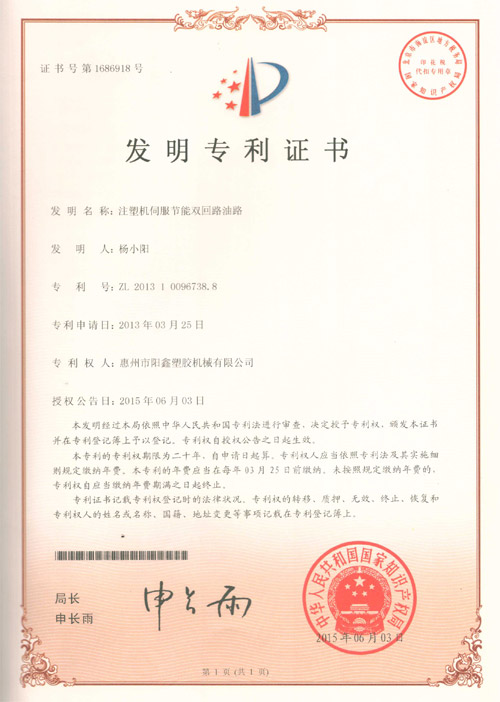 Patent Certificate 8